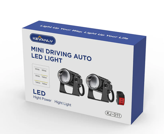 PAR EXPLORADORAS MINI DUAL COLOR + SUICHE CARRO Y MOTO LUZ BLANCA Y AMARILLA