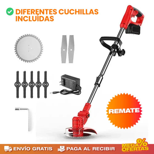 Guadaña Eléctrica 3 en 1 Portátil con Kit de Seguridad